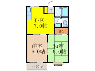 二階堂ハイツＡ棟の物件間取画像